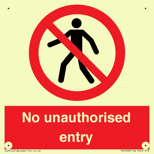 No unauthorised entry